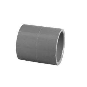 Charlotte Pipe 829-007 Coupling, 3/4 in Socket x 3/4 in Socket, PVC, Gray, SCH 80