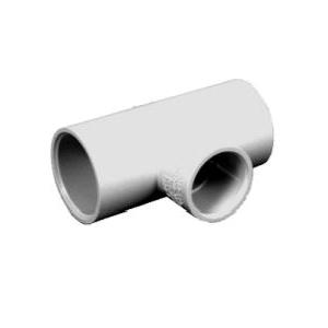 Charlotte Pipe CTS 2400-3/4 Tee, 3/4 in Socket x 3/4 in Socket x 3/4 in Socket, CPVC, Gray