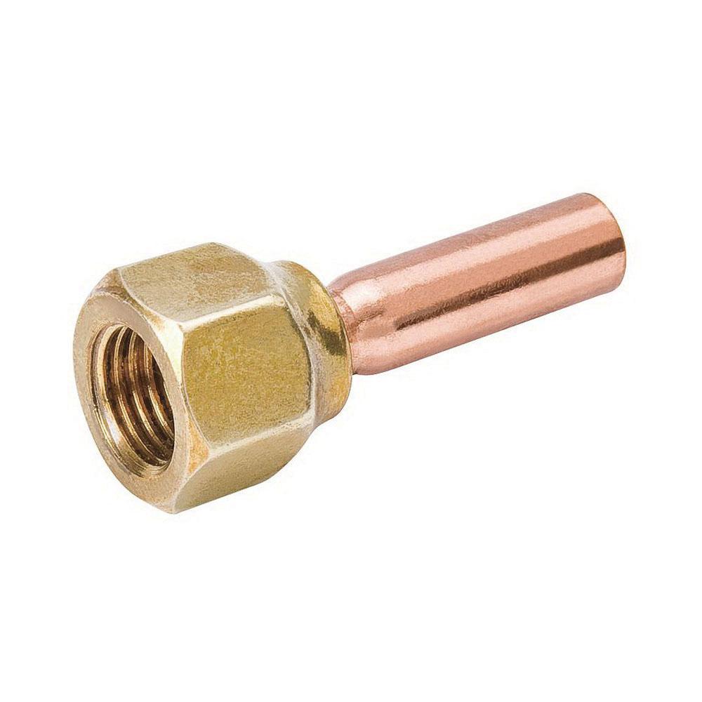 Streamline&reg; A 15725 Swivel Adapter, 1/4 in Female Flared x 1/4 in Solder, Brass