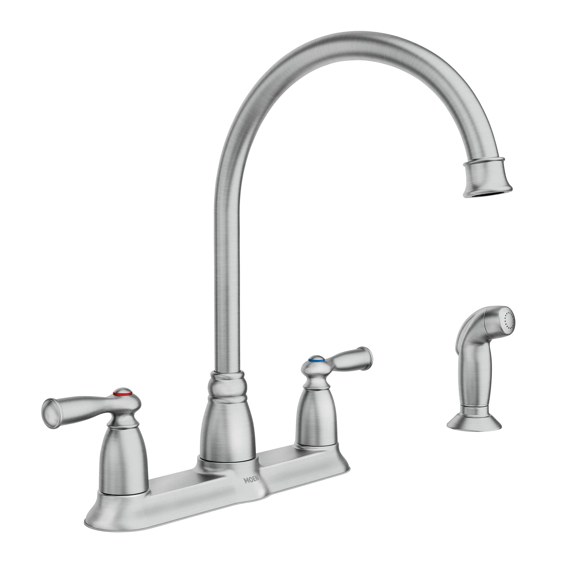 Moen Banbury CA87000SRS Kitchen Faucet, 2-Faucet Handle ...